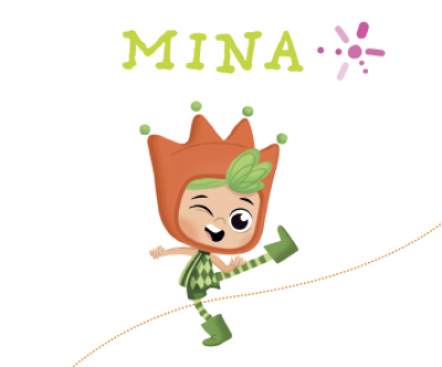 Mina, la mascota de la història de Rialles per a alumnes de 4 anys
