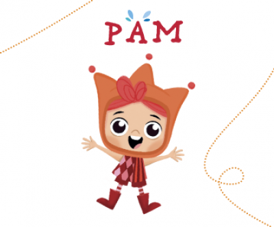 Pam, la mascota de la història de Rialles per a alumnes de 3 anys