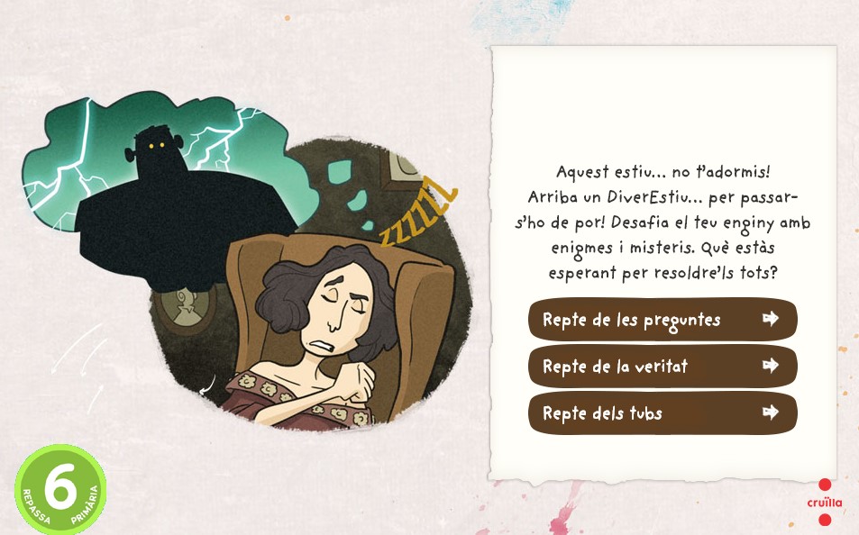 Imatge del joc interactiu del Quadern Vacances per a 6è de Primària
